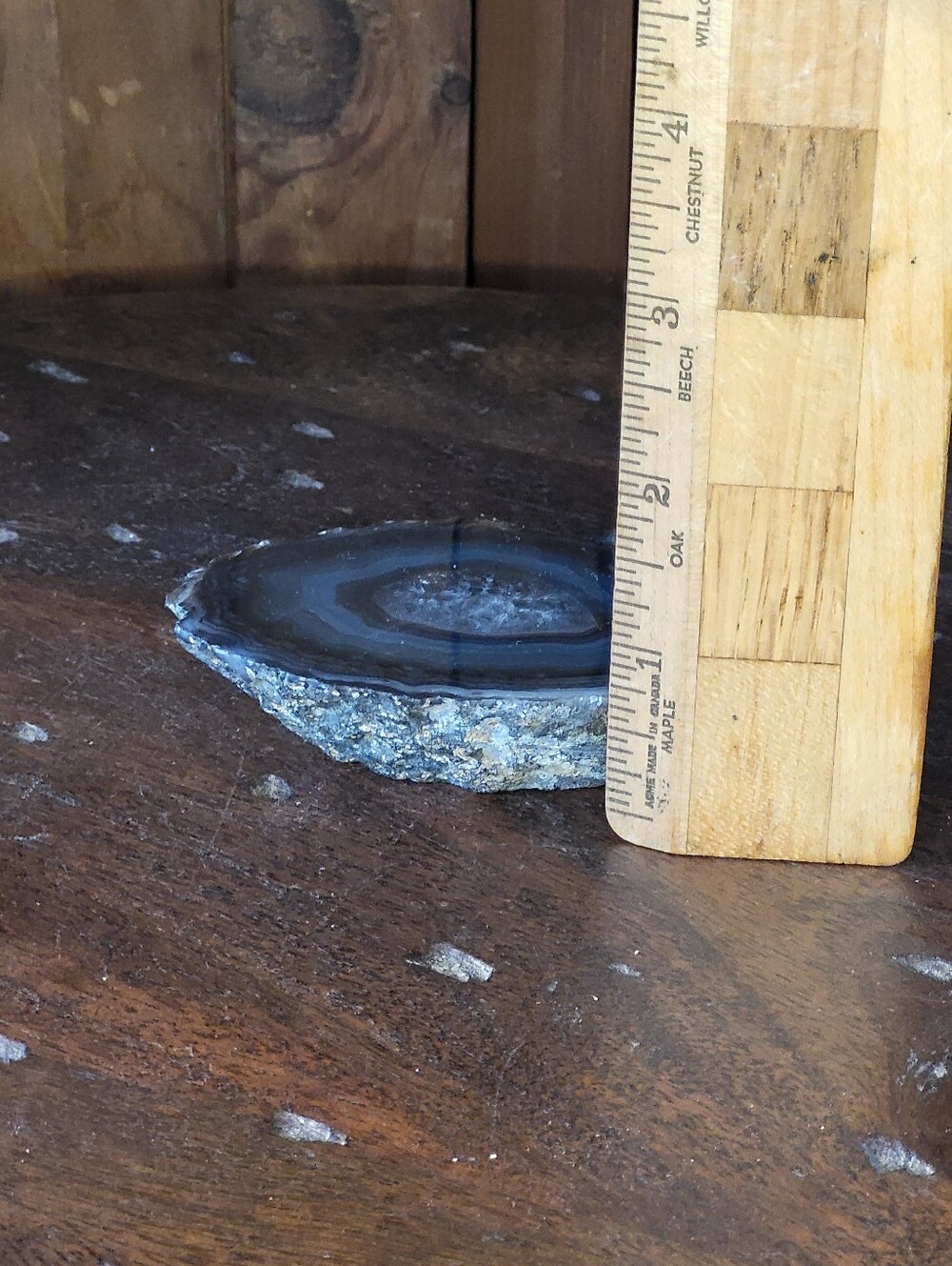Polished Gray Agate Slice Decorative Accent - Picture 3 of 8